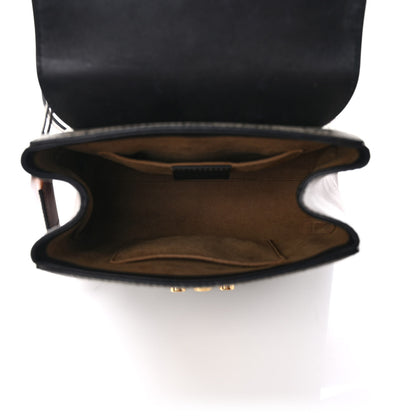 Gucci GG Supreme Monogram Calfskin Padlock Backpack Beige Cuir Black 5 of 9