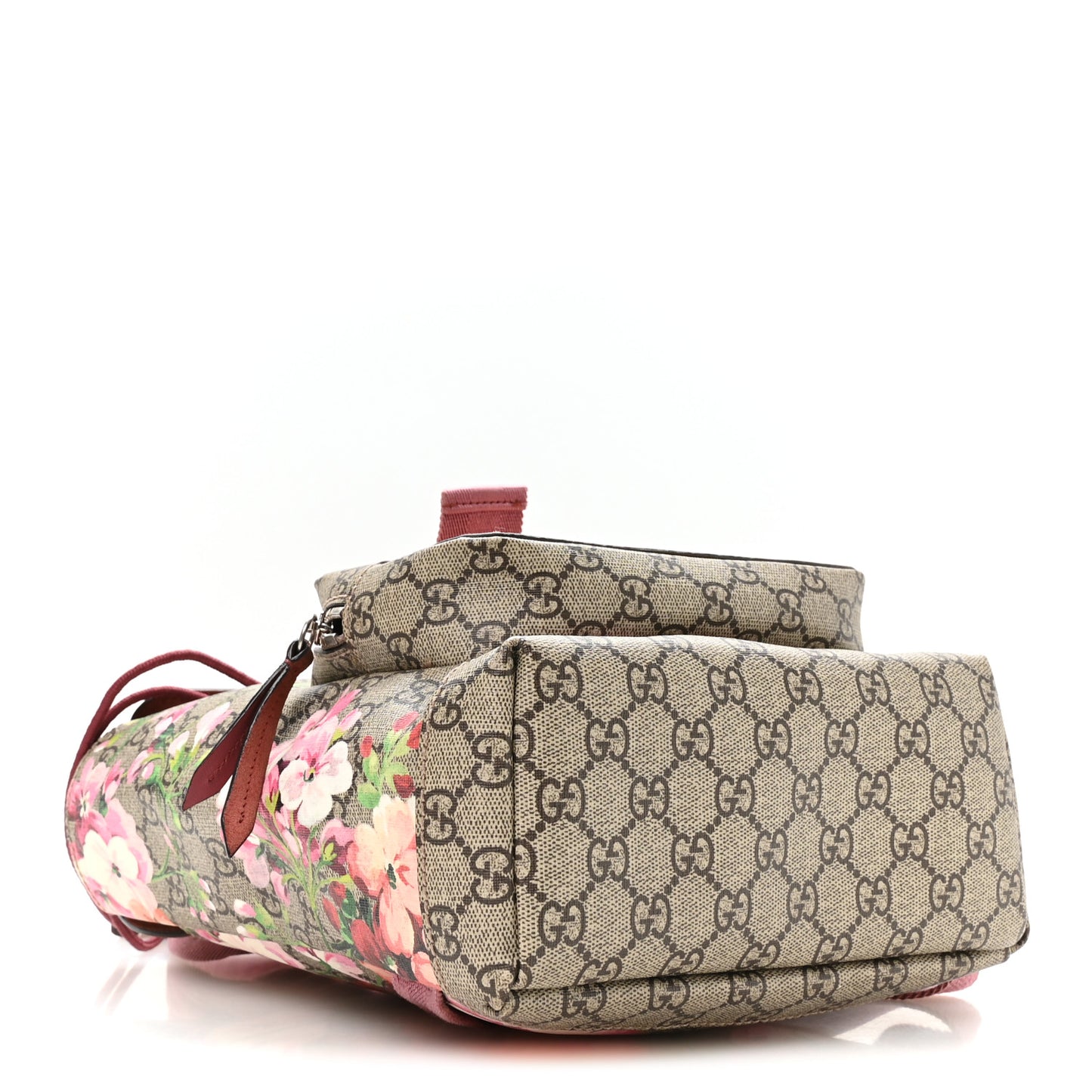 GG Supreme Monogram Blooms Small Single Buckle Backpack Beige Multicolor Dry Rose