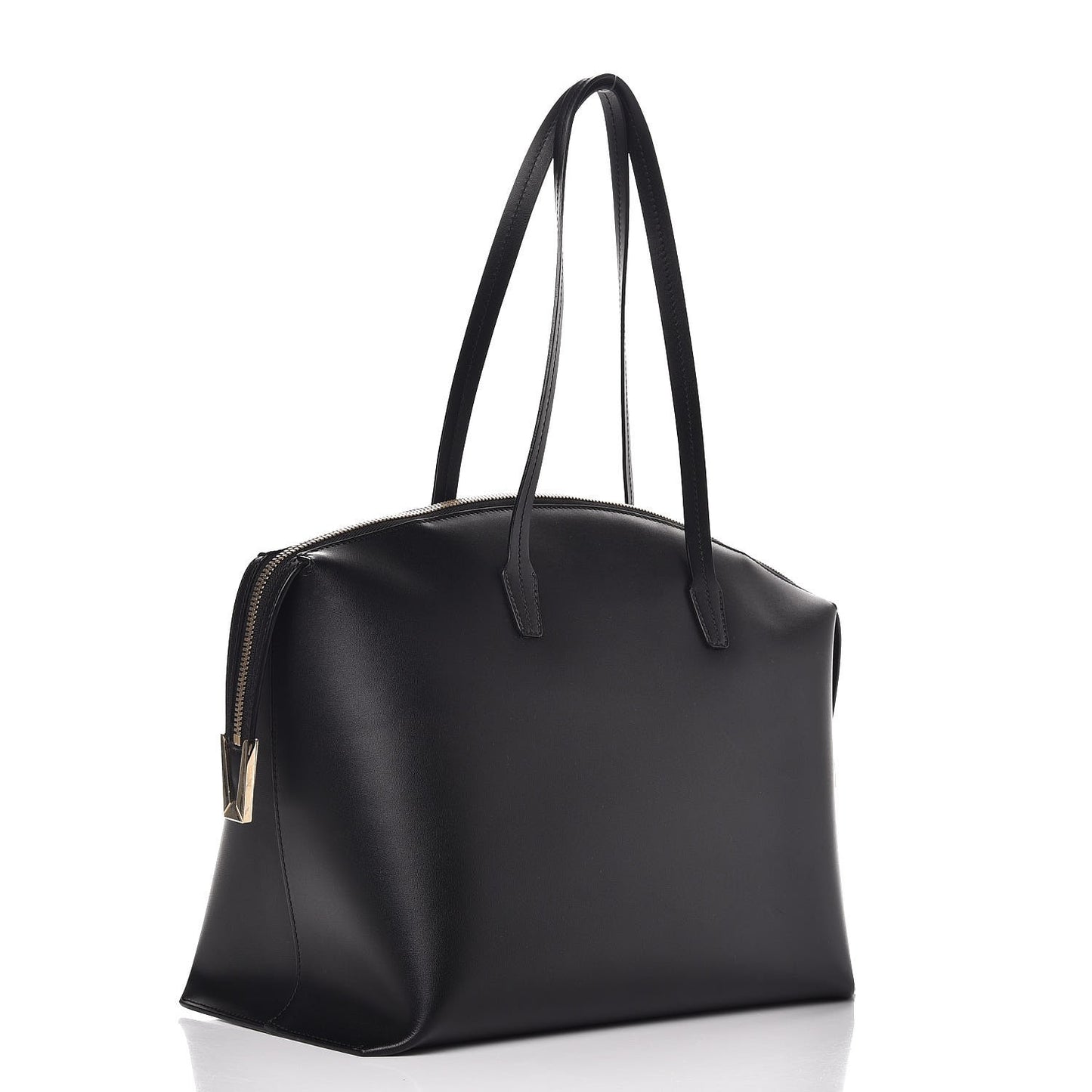 Calfskin Palazzo Shoulder Bag Black