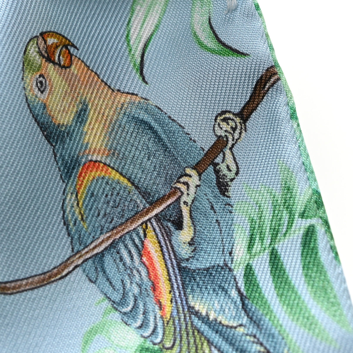 Silk Equateur Twilly Bleu Ciel Vert Orange
