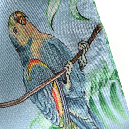Hermes Silk Equateur Twilly Bleu Ciel Vert Orange 4 of 4