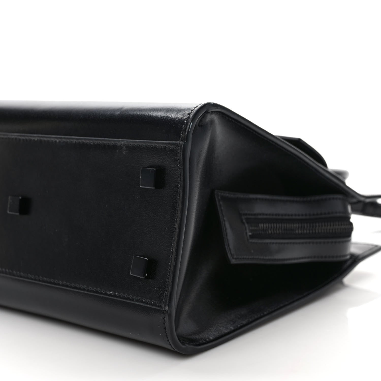 Saint Laurent Shiny Calfskin Small Uptown Tote Black 8 of 10