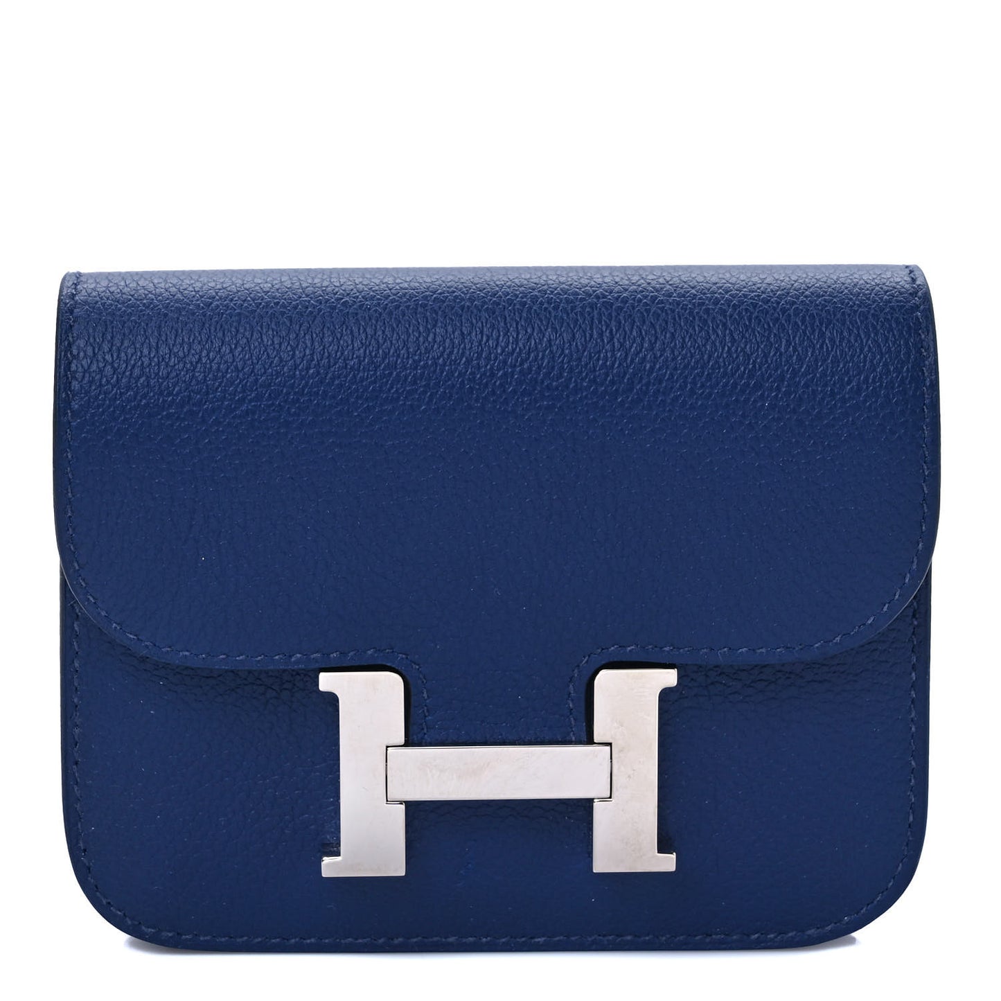 Evercolor Bi-Color Constance Slim Wallet Bleu Saphir Bleu France