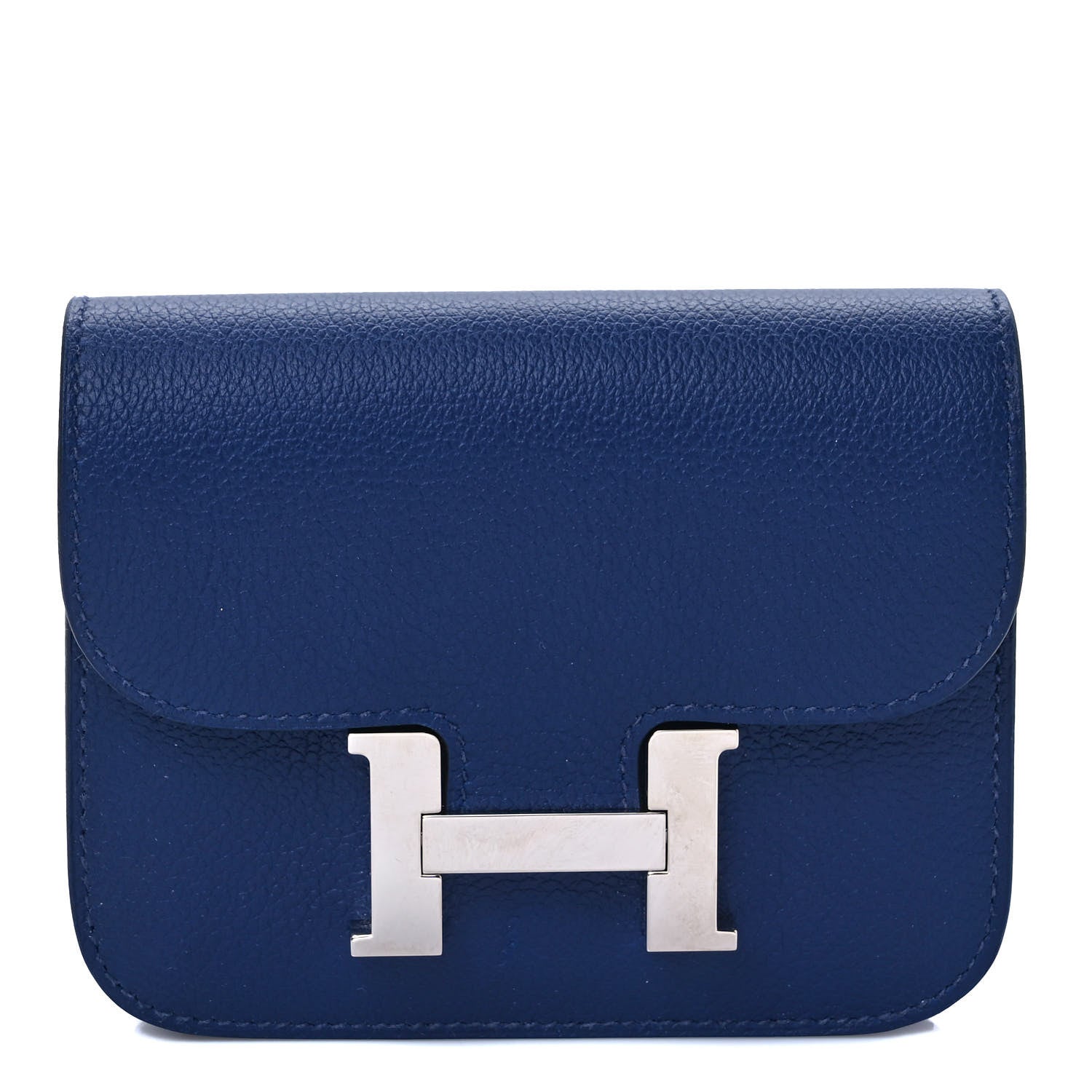 Hermes Evercolor Bi-Color Constance Slim Wallet Bleu Saphir Bleu France 2 of 8
