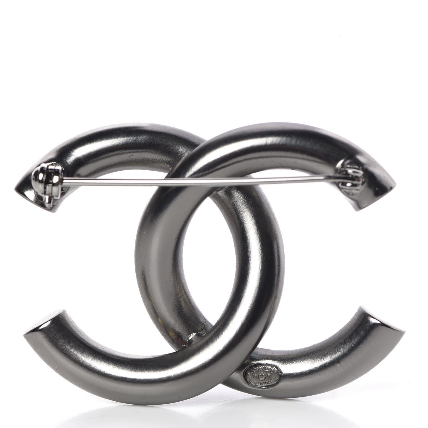 Ruthenium Crystal Baguette CC Brooch Multicolor