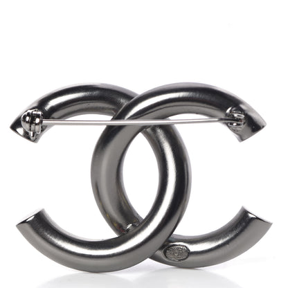 Chanel Ruthenium Crystal Baguette CC Brooch Multicolor 3 of 5