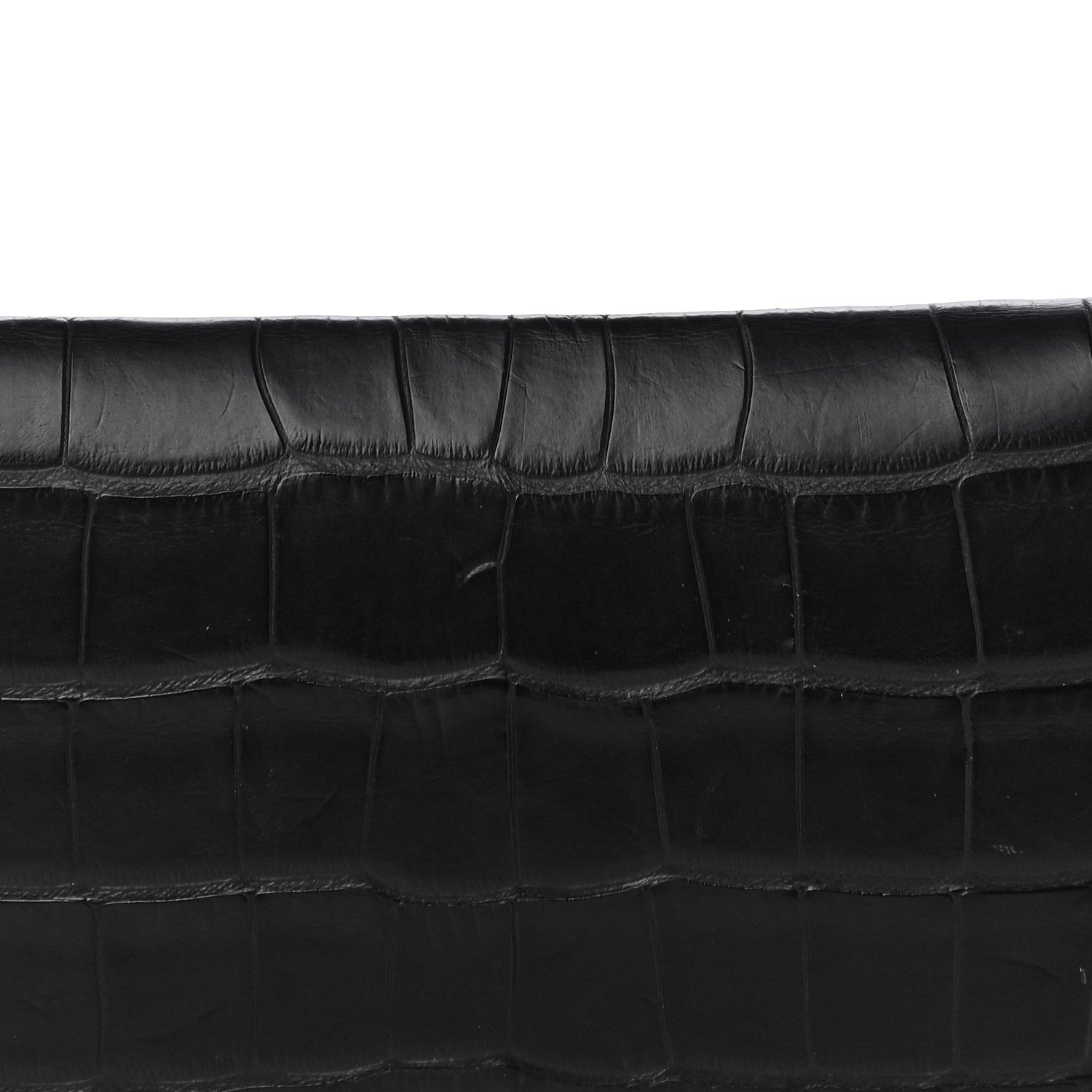 Hermes Matte Alligator Calvi Card Case Black 7 of 14