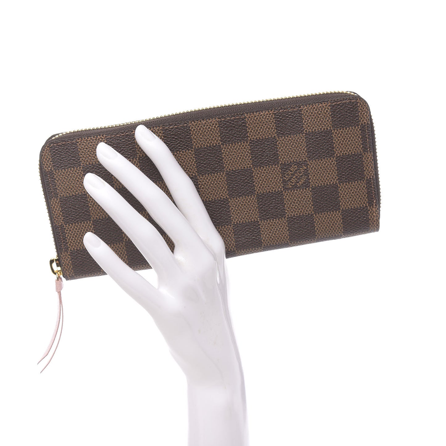 Damier Ebene Clemence Wallet Rose Ballerine