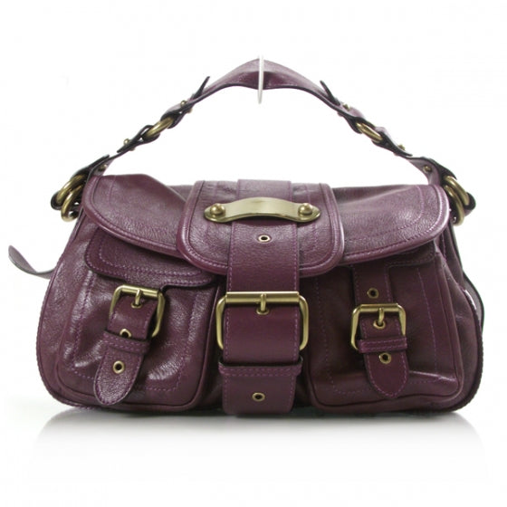Leather Adina Shoulder Bag Purple