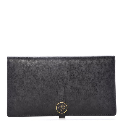 Mulberry Cross Grain Calfskin Tree Long Wallet Black 1 of 10