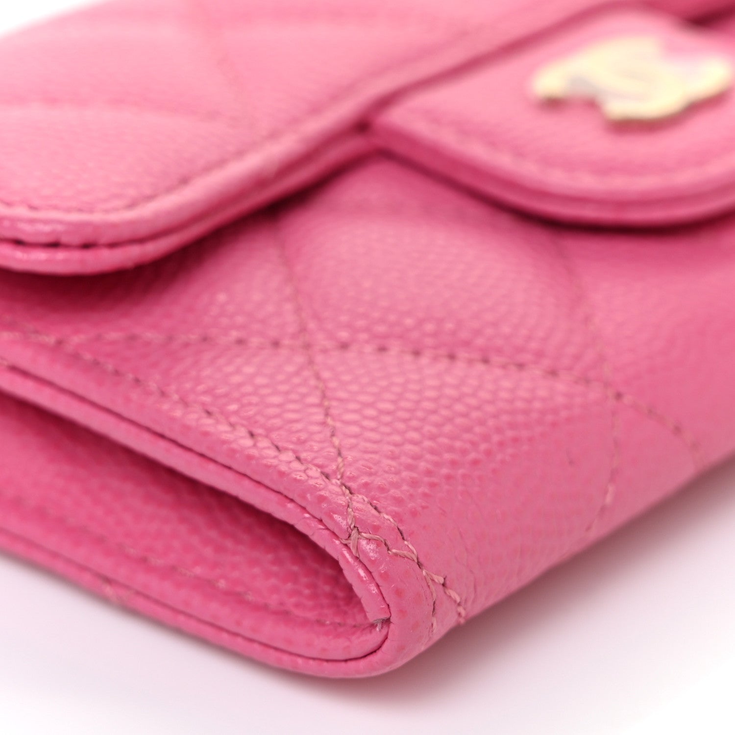 Chanel Caviar Quilted Flap Card Holder Pink 6 of 11