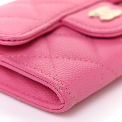 Chanel Caviar Quilted Flap Card Holder Pink 6 of 11