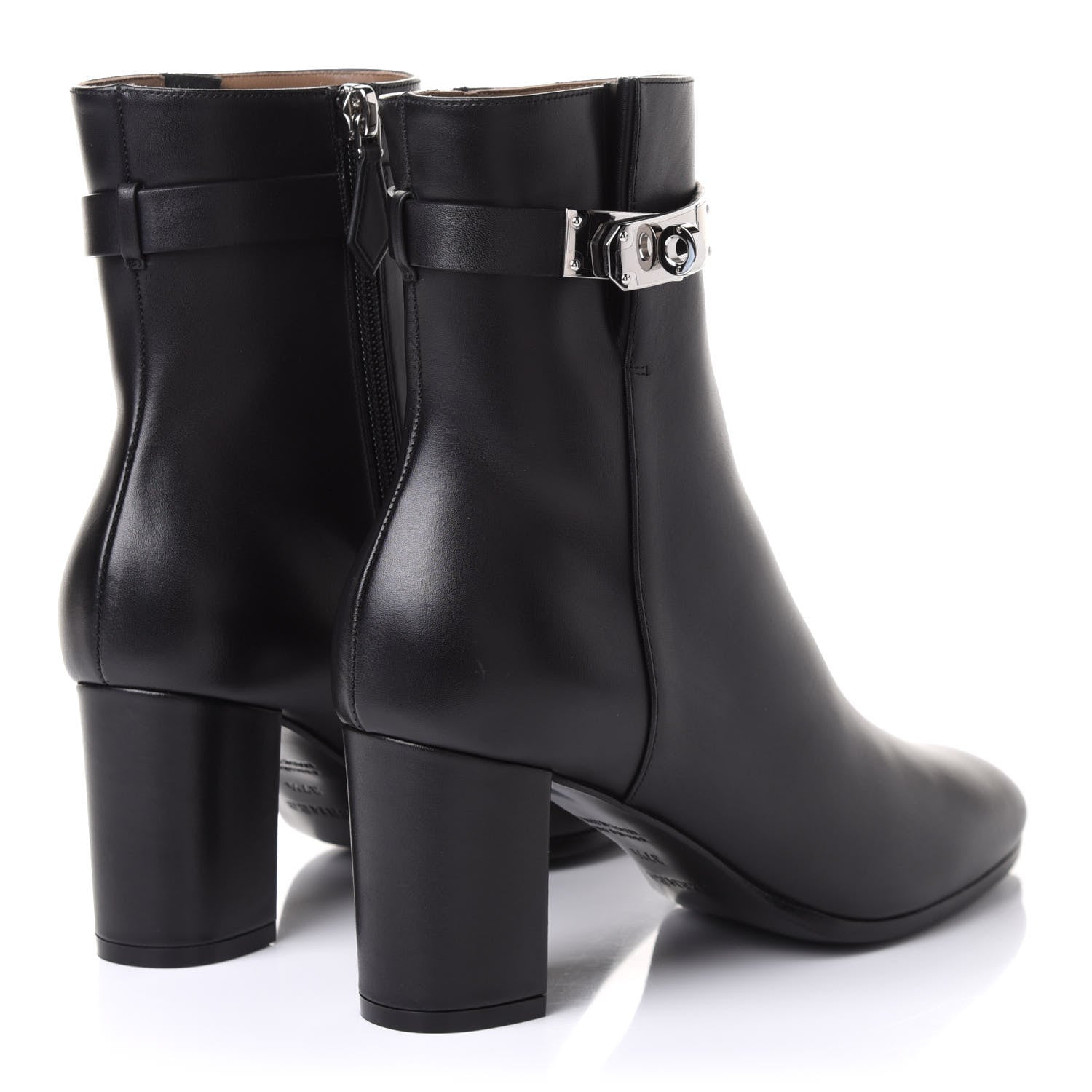 Hermes Calfskin Saint Germain Ankle Boots 37.5 Black 4 of 10