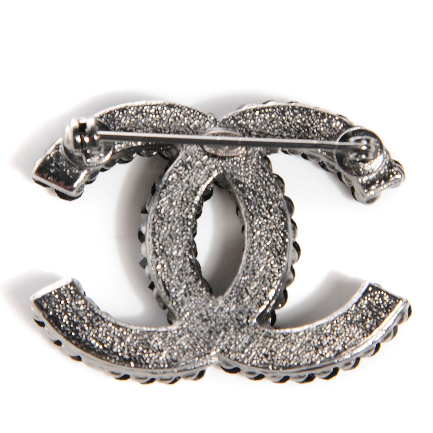 Chanel Crystal Spikes CC Brooch Black 3 of 4