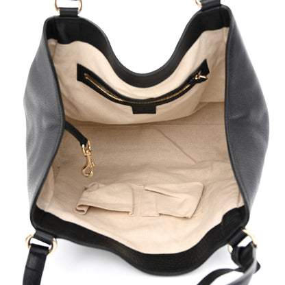 Gucci Pebbled Calfskin Medium Soho Shoulder Bag Black 5 of 13