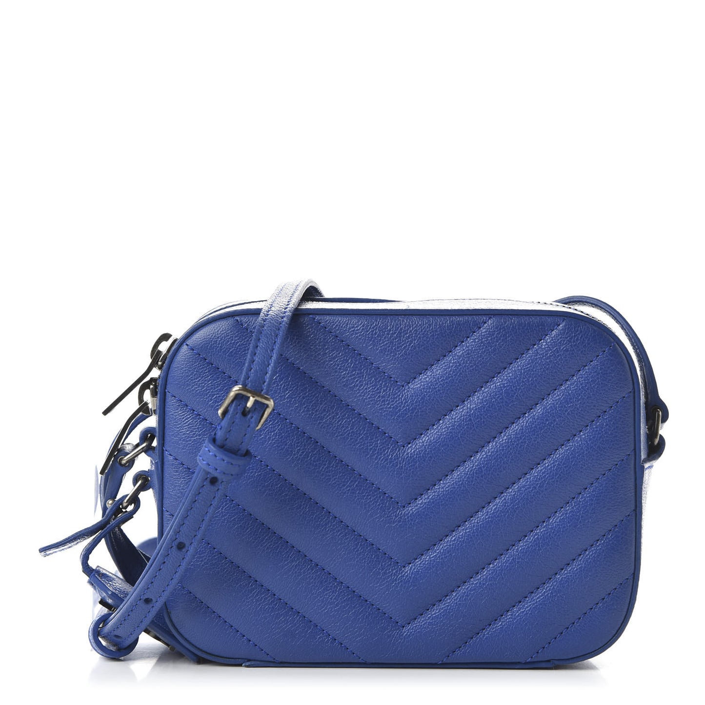 Sheepskin Chevron Small Camera Bag Royal Blue