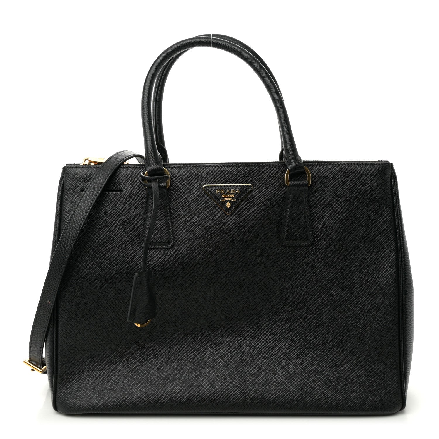 Prada Saffiano Lux Large Galleria Double Zip Tote Black 1 of 12