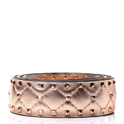 Valentino Garavani Metallic Lambskin Rockstud Spike Shoulder Strap Rame 2 of 5