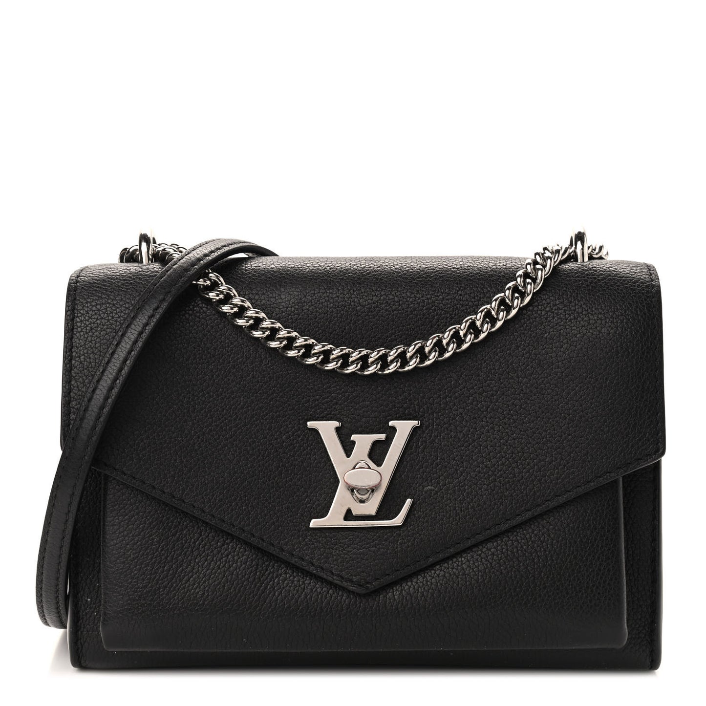 Soft Calfskin My Lockme Chain Bag BB Black