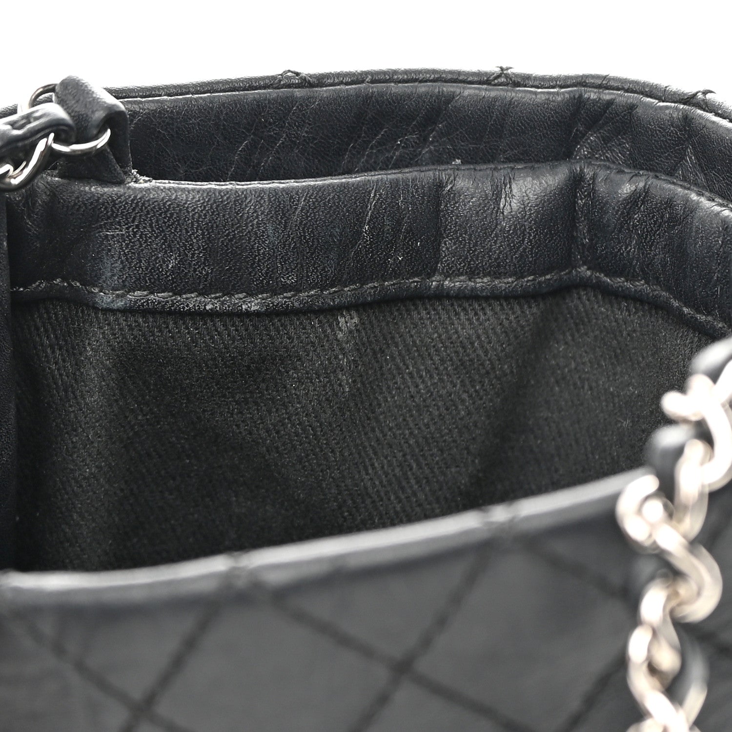 Chanel Aged Calfskin Quilted Crossbody Bag Black 15 of 17