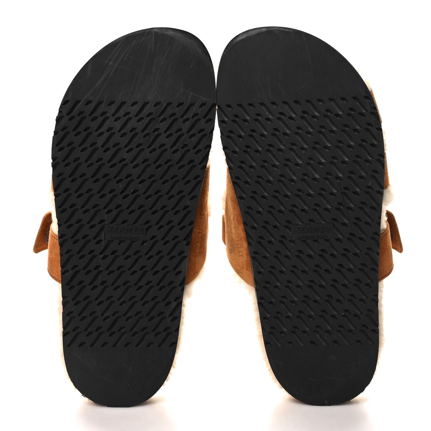 Suede Goatskin Woolskin Womens Chypre Sandals 38 Naturel Ecru