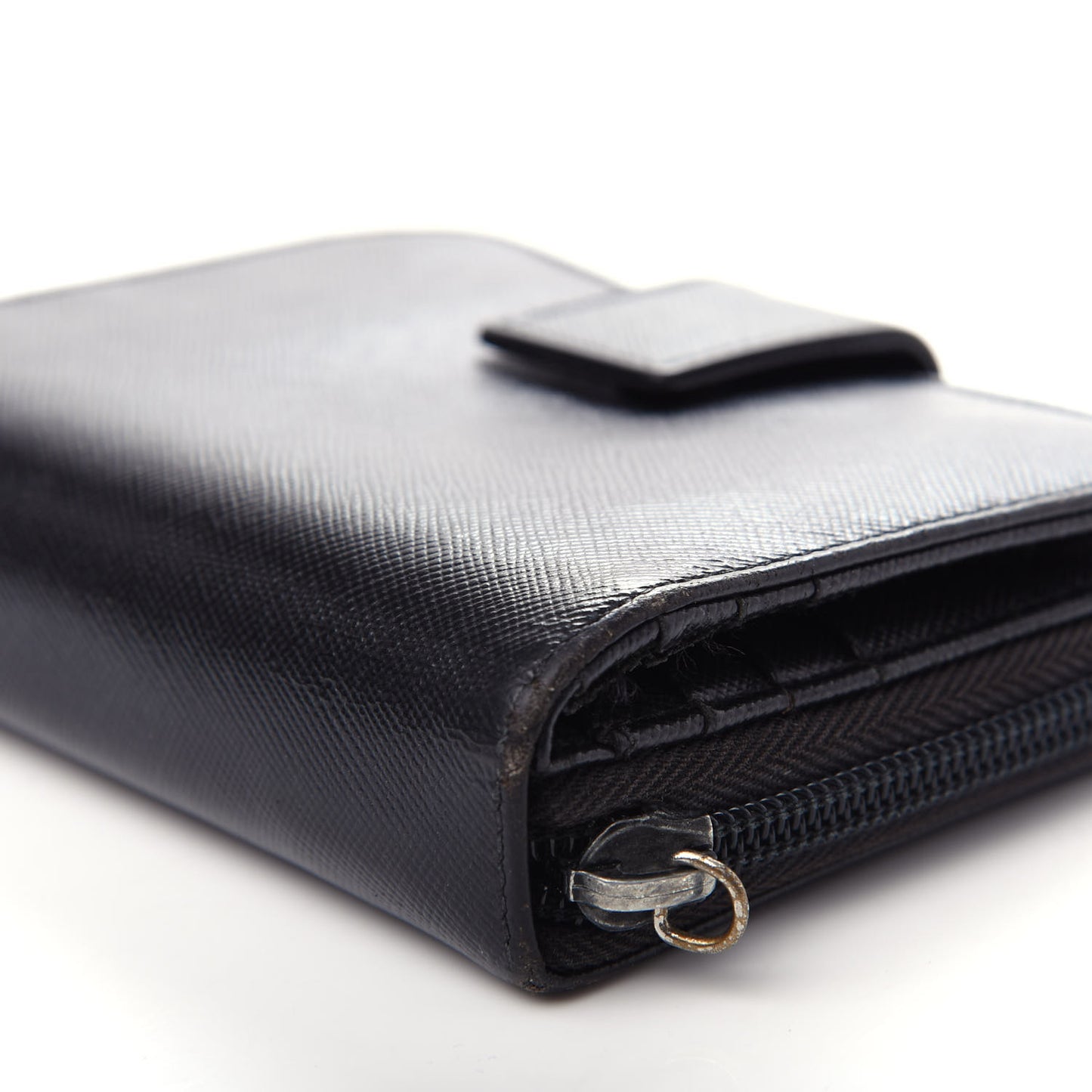 Saffiano Metal Compact Wallet Black