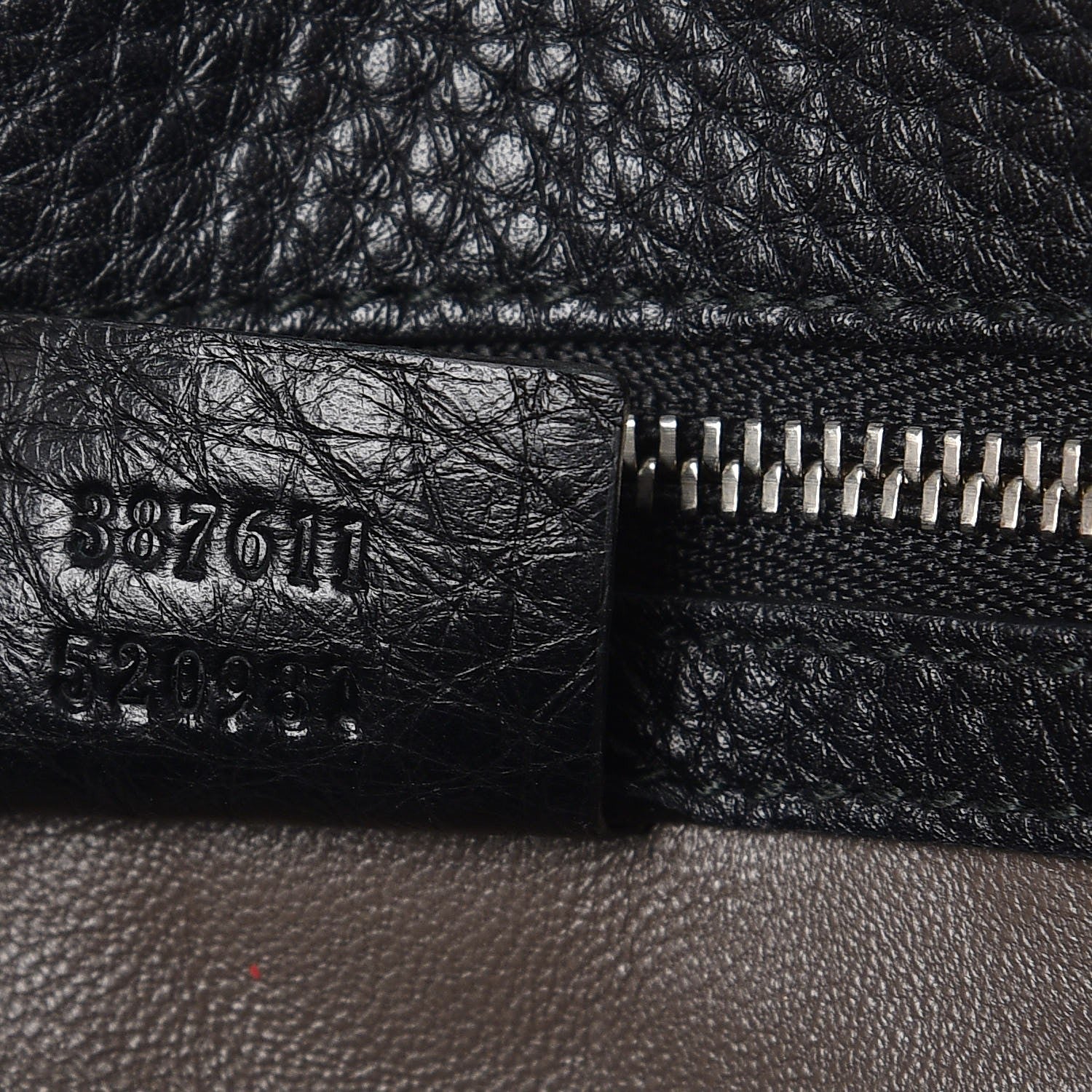 Gucci Calfskin Medium Studded Miss Bamboo Shoulder Bag Black 7 of 7