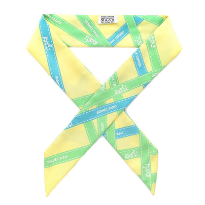 Hermes Silk Bolduc Twilly Citron Vert Vif Turquoise 1 of 7