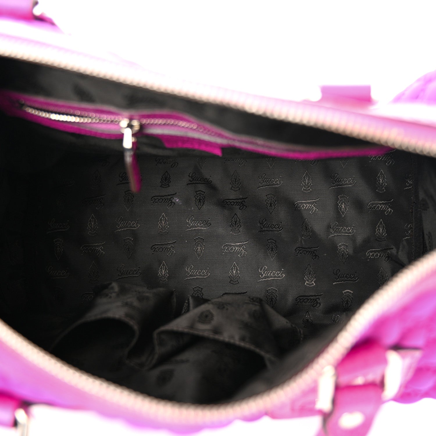 Gucci Guccissima Neoprene Techno Tag Medium Boston Magenta 5 of 11