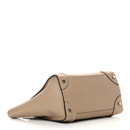 Celine Drummed Calfskin Mini Luggage Dune 3 of 25