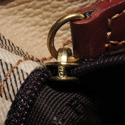 Burberry Haymarket Check Drawstring Bucket Bag Tan 10 of 10