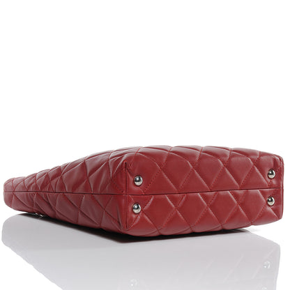 Chanel Calfskin Quilted In the Business North South Tote Red 4 of 7