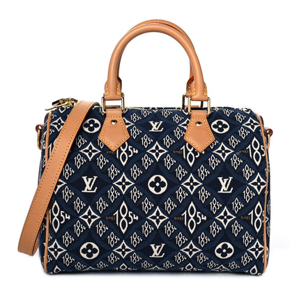 Louis Vuitton Jacquard Since 1854 Speedy Bandouliere 25 Blue 1 of 10