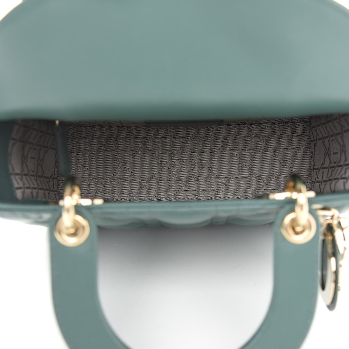 Lambskin Cannage Small My ABCDior Lady Dior Green