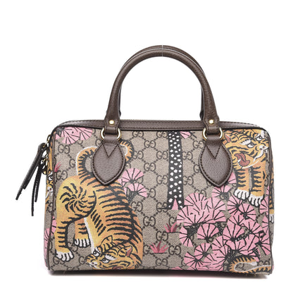 Gucci GG Supreme Monogram Bengal Small Boston Beige Pink 1 of 12