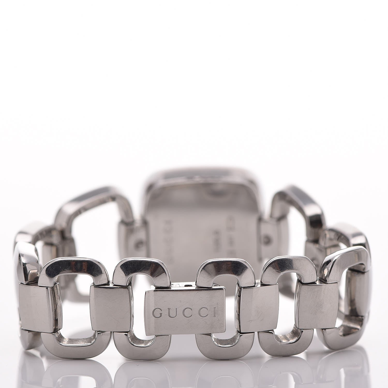 Gucci Stainless Steel Diamond 24mm G-Gucci Square Quartz Watch Brown 4 of 7