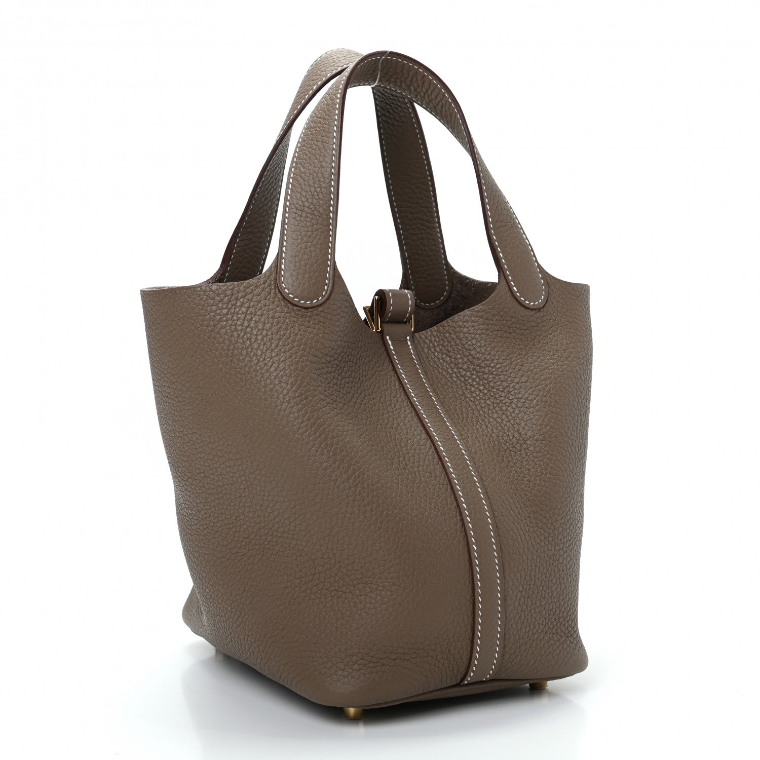 Hermes Taurillon Clemence Picotin Lock 18 PM Etoupe 3 of 10