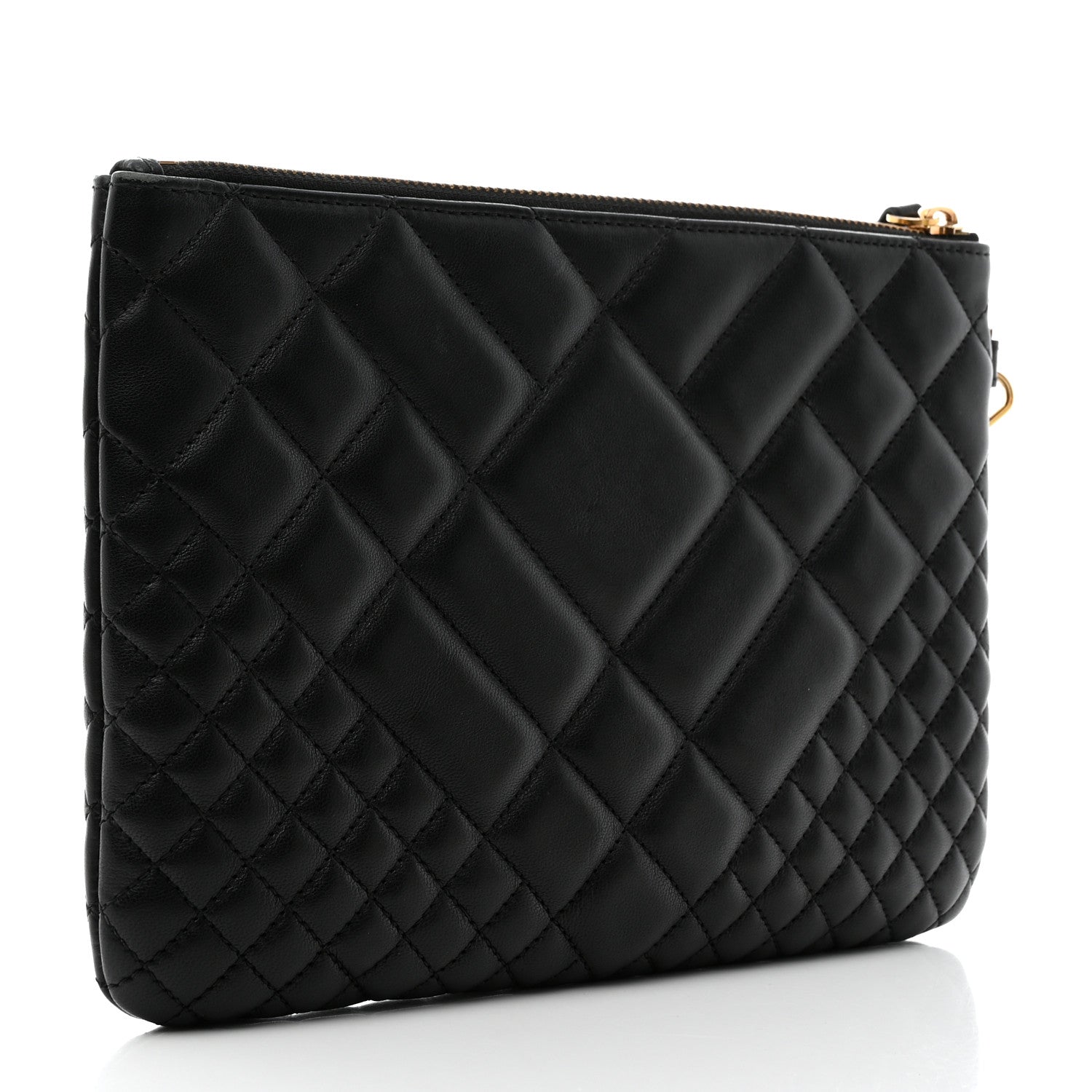Versace Nappa Quilted Tribute Wristlet Black 3 of 7