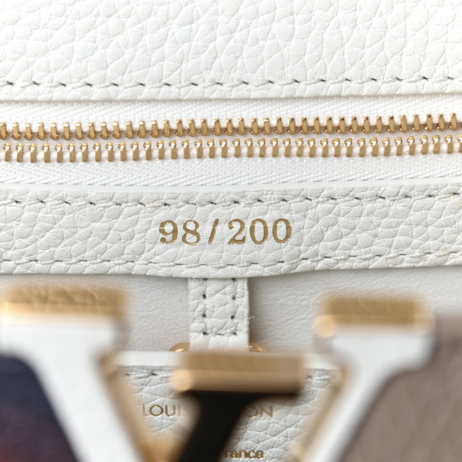 Louis Vuitton Taurillon Artycapucines Henry Taylor MM Snow 6 of 9