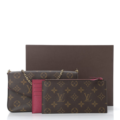 Louis Vuitton Monogram Pochette Felicie Chain Wallet Fuchsia 12 of 12