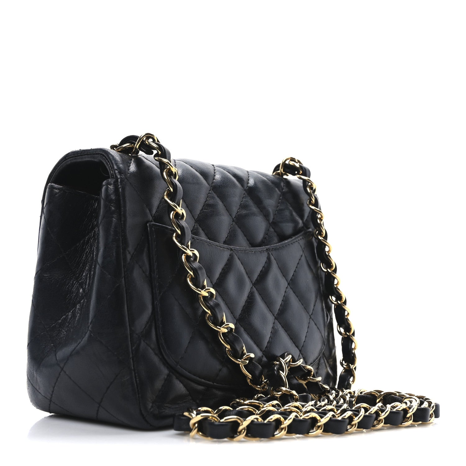 Chanel Lambskin Quilted Mini Square Flap Black 3 of 10