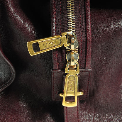 Saint Laurent Sheepskin Medium Cabas ChYc Plum 9 of 9