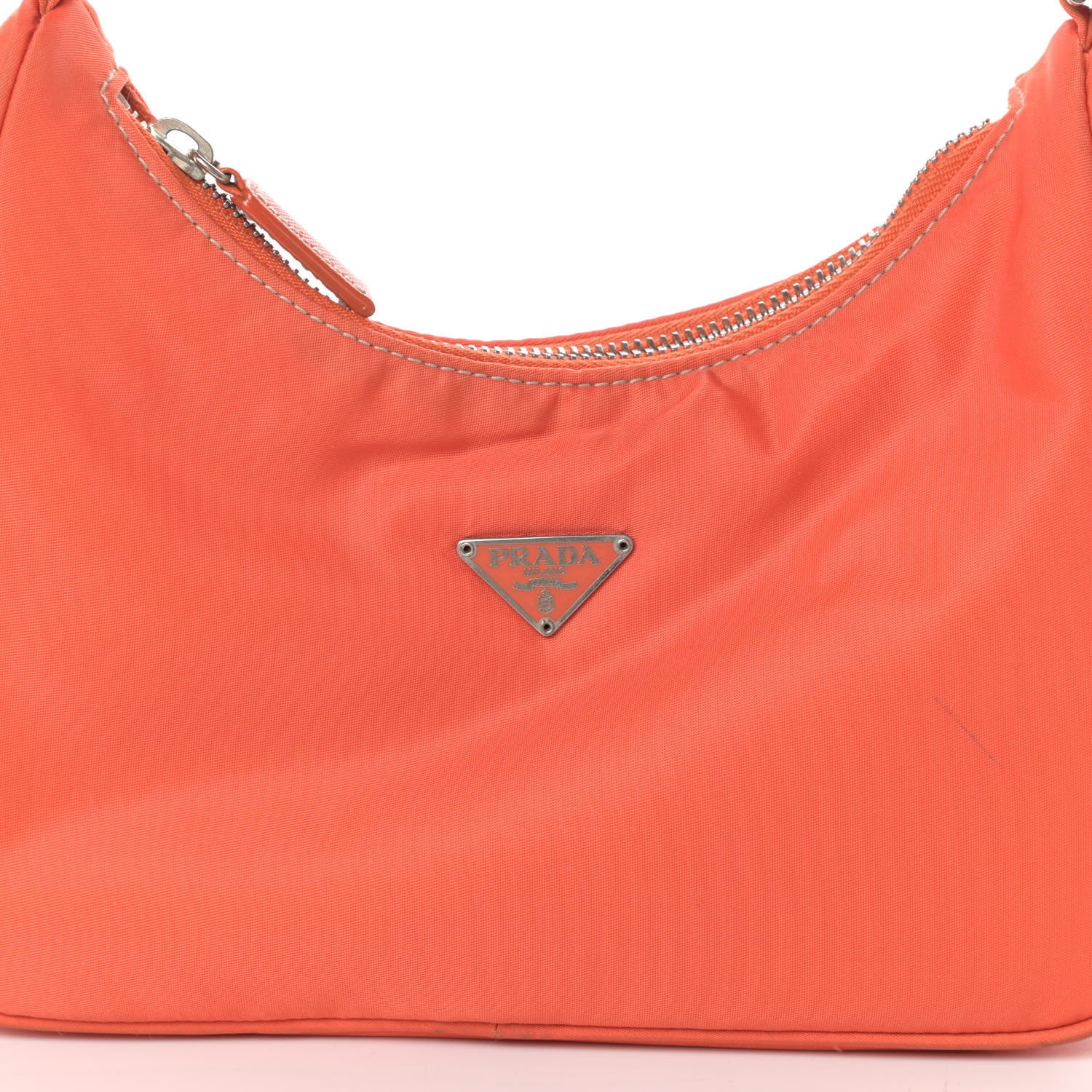 Prada Tessuto Nylon Sport Shoulder Bag Orange 7 of 10