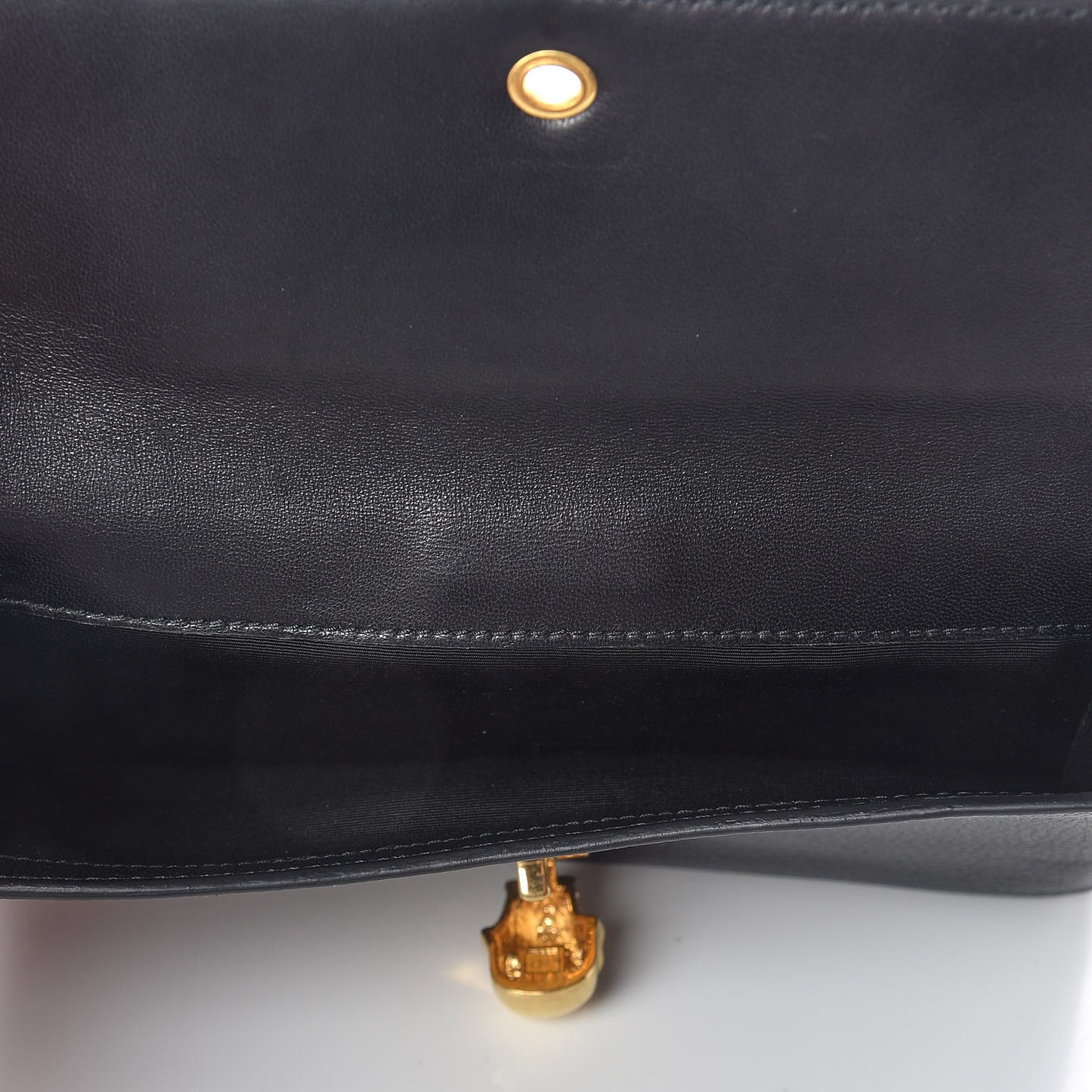 Calfskin Skull Continental Wallet Black