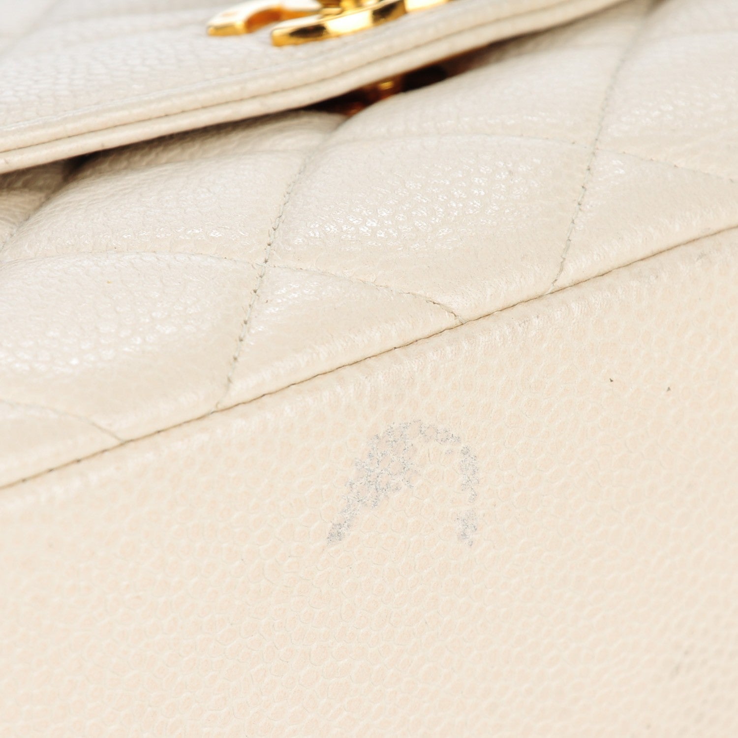 Chanel Caviar Quilted Medium Single Flap Beige Clair 10 of 12