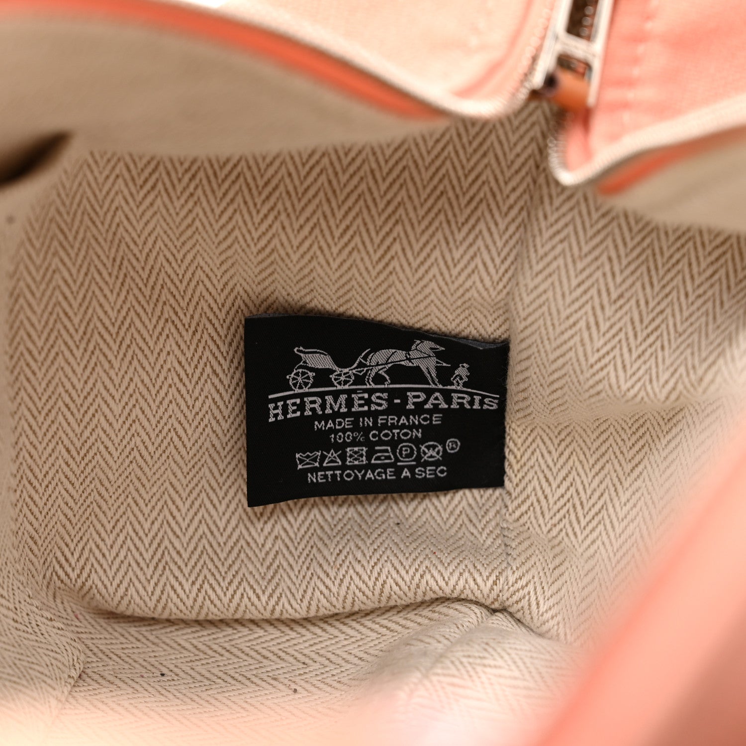 Hermes Canvas Small Bride-A-Brac Pouch Goyave 6 of 9