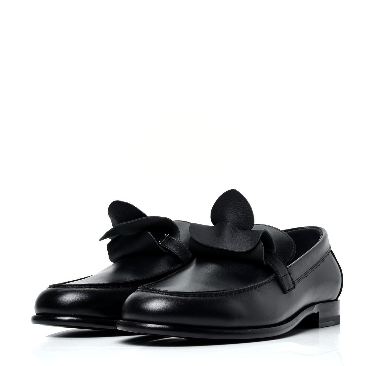 Hermes Calfskin Destin Loafers 37 Black 3 of 7