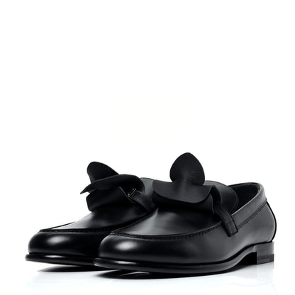 Hermes Calfskin Destin Loafers 37 Black 3 of 7