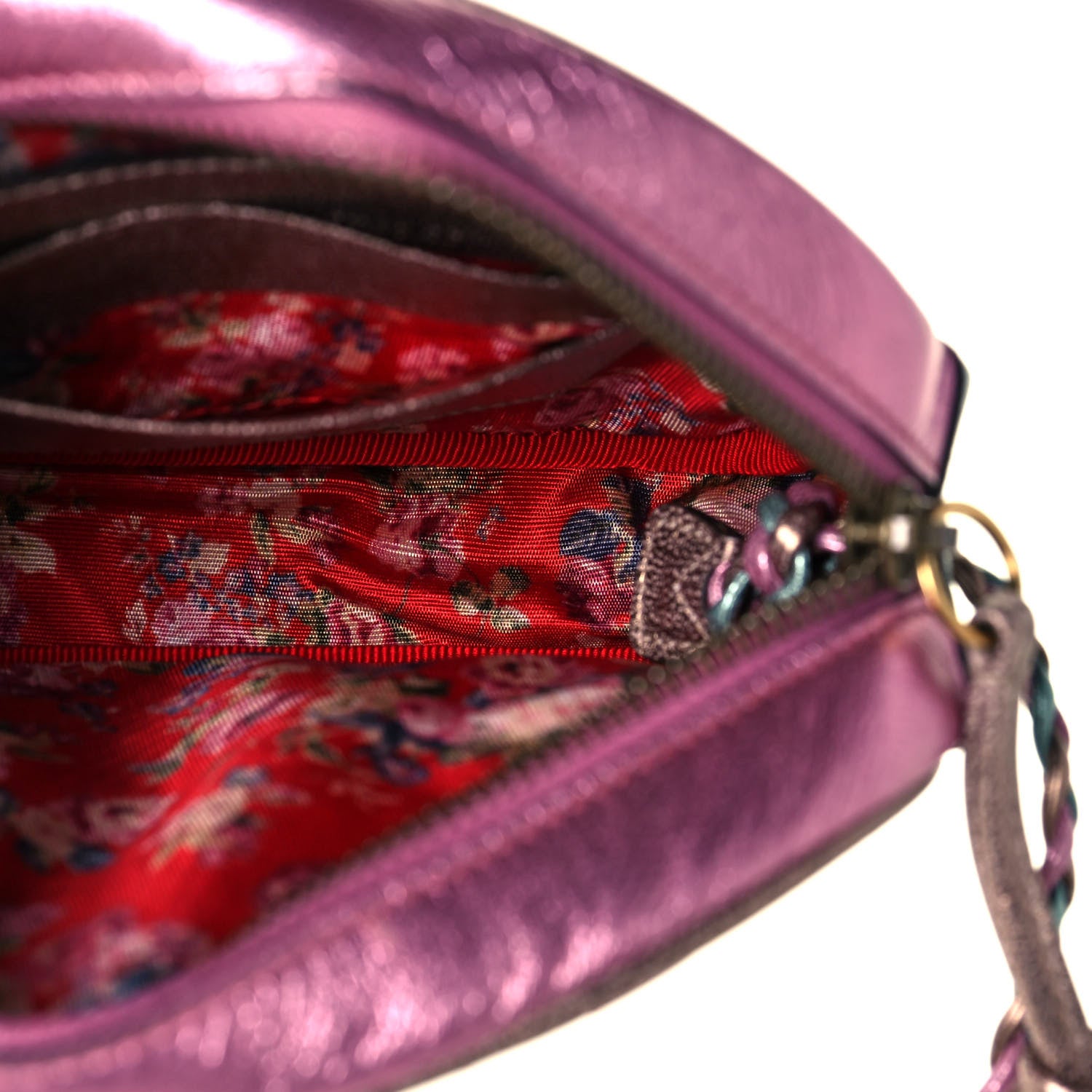 Gucci Laminated Nappa Trapuntata Mini Zumi Dome Shoulder Bag Rosa Lago Rame 5 of 14