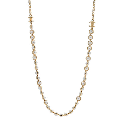 Chanel Pearl CC Necklace Gold 1 of 5